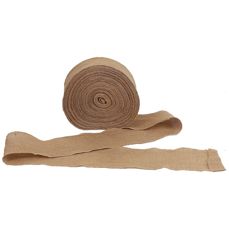 KINJOEK 6 Inch Wide 54 Yards Burlap Ribbon, Natural Jute Fabric Ribbon Crafts Ribbon for Christmas Wedding Gifts Burlap Fabric DIY for Decoration - Image 3
